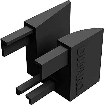 DIWARO. Einlauftrichter 40 x 39 mm | Sonderanfertigung | Paar | weiß, schwarz oder braun (schwarz) (schwarz)