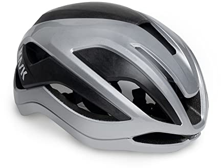 KASK Elemento Bike Helmet I Aerodynamic Road Cycling, Gravel & Mountain Biking, Cyclocross Cycling Helmet - Silver - Large