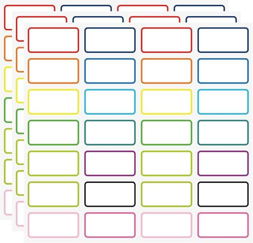 Trocken abwischbare Etiketten für Vorratsbehälter, Gläser, Gewürz-Etiketten, wasserdicht, wiederverwendbar, trocken abwischbar, mehrfarbig, abnehmbare Etiketten, Haftnotizen (1x2 inches (84pcs))