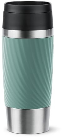 Tefal Reisebecher Classic Twist, Komfort-Schraubdeckel, Schnellpresse, Soft-Touch-Hülle, reisebereit, wiederverwendbar, 100% auslaufsicher, hält Getränke kalt (8 Stunden) und heiß (4 Stunden), 360°