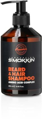 Champú Premium para Barba y Cabello con Complejo de Aminoácidos, 250 ml