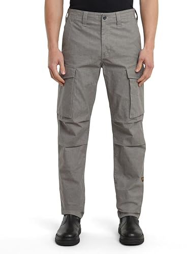 G-Star Men's Core Regular Cargo Pants, Multicoloured (Gs Grey/Milk Dobby D24309-d921-h061), 32 W/36 L