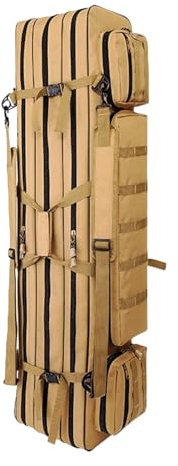 Double Rifle Bag Lange Gewehrtasche Gewehrrucksack Waffentasche für Jagd Schießstand Schusswaffentransport DREI Schichten, große Kapazität A,100cm