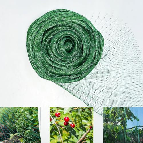 Garden Netting for Veg Patch Fine Mesh Bird Netting for Garden Strawberry Netting Green Garden Netting for Plants Fruits Flowers Crops Ponds Against Animals and Pests(4X5M)