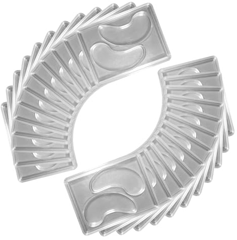 Fabricante de parches para ojos – Moldes de parche de ojeras de bricolaje transparente, bandeja reutilizable de 12/24 piezas para parches caseros | Molde de máscara ocular flexible para almohadillas