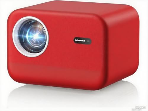 Videoprojecteur avec 4K Son JBL, Yaber Projecteur Video Auto Focus, L2S Videoprojecteur Portable Courte Focale, Retroprojecteur Extérieur Natif 1080P, WiFi6 Bluetooth, HDMI/USB(Rouge)