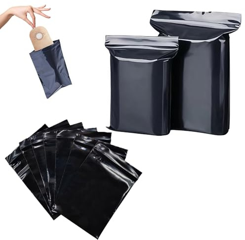 100 sacchetti igienici per tamponi, a prova di perdite, antiodore, sacchetti per WC, sacchetti per rifiuti anti-peep per colostomia, pannolini, inserti per incontinenza