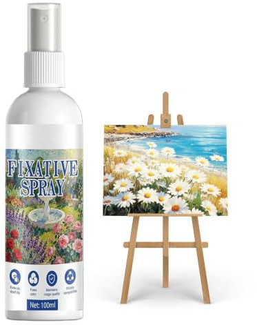 Spray fissante utile per artisti, 100 ml, fissativo ad asciugatura rapida, non ingiallisce, carbone pastello per disegni, 120 g.