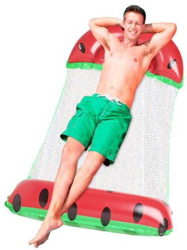 Sjöflottar för Vuxna Andningsbar Mesh-Lounger | Pool-Lounge-Flott Vattenhängmatta för Utomhusbruk, , Camping, Resande, Sommarfest, Semesterresa, Simning, Solning, Solbad