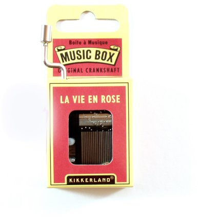Kikkerland La Vie En Rose Crank Music Box