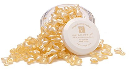 CERAMIDE C CAPSULES - Facial Wrinkle Reducer, Anti Aging Serum Capsules with Vitamin C and E by R0ZGE COSMECEUTICAL, 60 Capsules Age Defying with Antioxidant