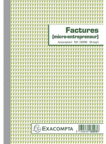 Manifolds factures auto-entrepreneur - 50 feuillets autocopiants