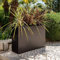 Primrose Large Garden Zinc Tall Trough Planter with Insert Black 95cm (37.4in)
