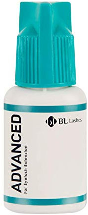 BL Pegamento de extensión de pestañas avanzado (10 ml) para ojos sensibles, negro, líquido, botella, 5 ml, cianoacrilato, secado rápido, 2 semanas