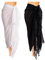 Boao 2 Stück Damen Strand Lang Sarong Badeanzug mit Quaste (Schwarz, Weiß, XL)