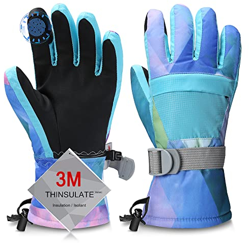 Odtmger Skihandschuhe, Wärmste wasserdichte und Atmungsaktive Schneehandschuhe für Kaltes Wetter, Passt Sowohl Männern als auch Frauen, für Eltern-Kind-Outdoor