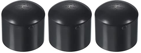 PATIKIL 1 3Pack UPVC Rohrleitung Ende Kappe Fitting Stopfen Steckdose Adapter Glattes Aussehen für Gebäude PVC Möbel DIY Garten Regal