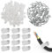 100 Piezas Abrazadera Clip R, Clips de Cable de Nailon Tipo R 3/8 de Pulgada, Abrazadera de Cable de 10,4 mm con Tornillos, Clips para Cables Blanco