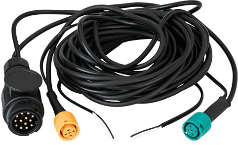 AUTOLIGHT 24 Kabelsatz für Anhänger 7 Meter 13-polig + 2 x DC Abgang Kabel Anhängerbeleuchtung Rücklichter Kabelbaum mit Bajonettverbinder