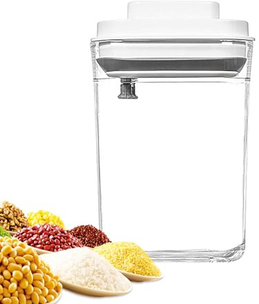 Contenitore sottovuoto per caffè – Contenitori per alimenti con coperchio ermetico | Sigillante manuale, forniture da cucina, dispenser impilabile per zucchero farina cereali caramelle