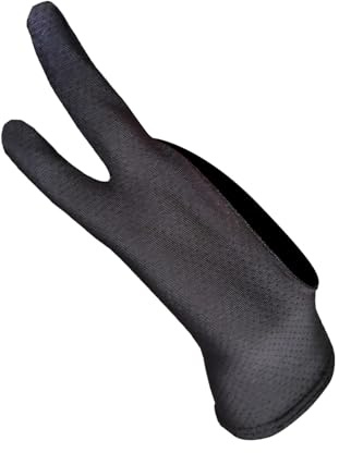 Guante para Tableta Gráfica - Guante de Dibujo para Dos Dedos y Tableta Gráfica - 2 Piezas Mano Derecha e Izquierda Fundas Transpirables para Bocetos en Papel Usuarios Estudiantes