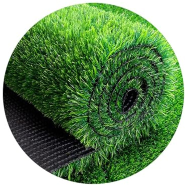 MYJIO Gazon Synthetique Exterieur Fausse Pelouse Exterieur Réaliste Faux Gazon Extérieur sous-Couche de Gazon Artificiel pour Jardin Tapis Patio Balcon (1x5m/3.28x16.4ft)