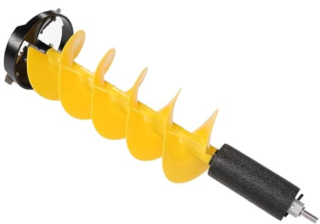 Luocute Punta da Trapano per Pesca Ghiaccio, Trivella per Ghiaccio in Nylon in Lega di Alluminio per Aree di Acque Profonde Diametro Rotante da 8 Pollici Lunghezza 28 Pollici