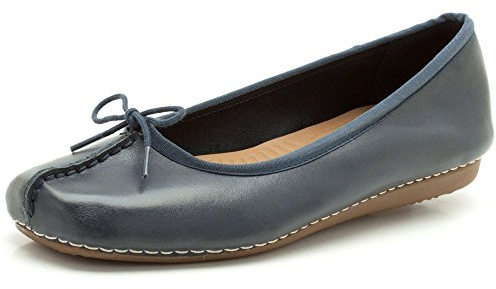 Clarks Freckle Ice Womens Navy Leather, 6