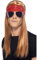 Smiffys 90er Rocker-Kit, mit rotblonder Perücke mit Halstuch und Sonnenbrille