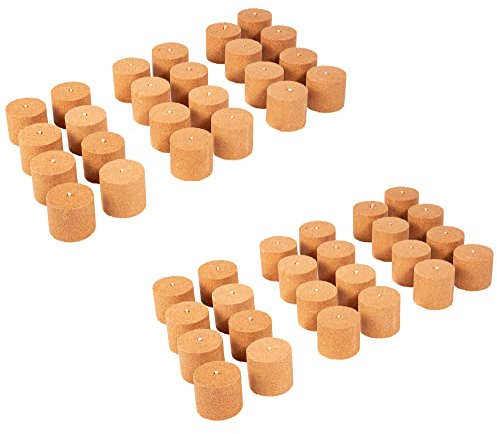 Novaliv 48x Holzspäne Brennelemente für Gartenfackel Wachsrollen für Gartenfackeln - Flackernder Feuer-Effekt - Outdoor Garten Gadget für Männer & Frauen - Feuerschale Feuersäule (7,5cm x 8cm Höhe)