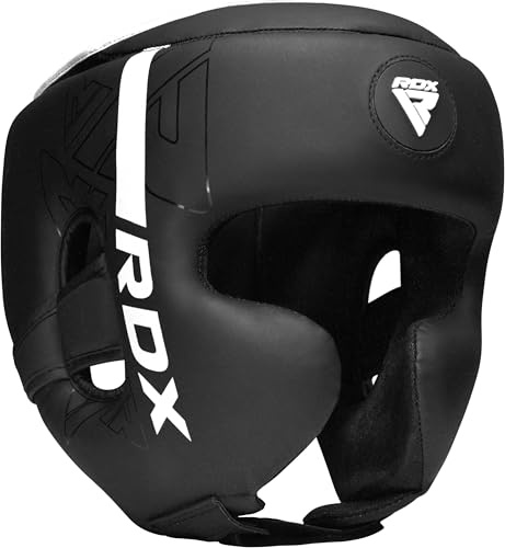 RDX Caschetto Boxe MMA Kick Boxing Allenamento, Maya Hide Pelle Headgear, KARA Professionale Pugilato Protezione Casco per Sparring Muay Thai Arti Marziali Grappling Taekwondo Karate, Uomo Donna