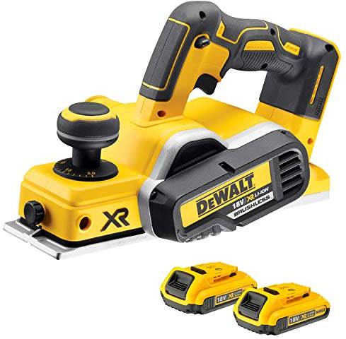 Dewalt DCP580N 18V XR Brushless 82mm Planer with 2 x 2.0Ah DCB183 Batteries