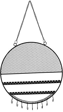 kowaku Support Mural pour Boucles d'oreilles Rondes à Suspendre avec chaînes et Crochets, Les Bijoux en Un Seul Endroit. Matériau Robuste pour