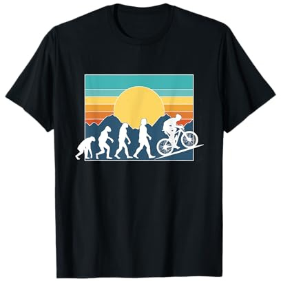 Mountainbike Evolution Retro Mtb Ciclismo Bicicletta Maglietta