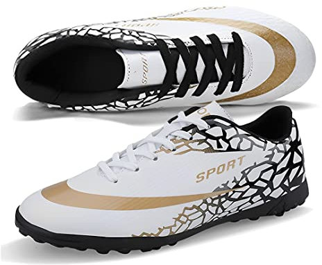 Hixingo Fußballschuhe Unisex Fussballschuhe Kinder, Ag Fußball Schuhe Jungen Mädchen Multinocken Fussballschuhe Kinder Trainingsschuhe für Draußen oder Halle Fussball Plätze(37