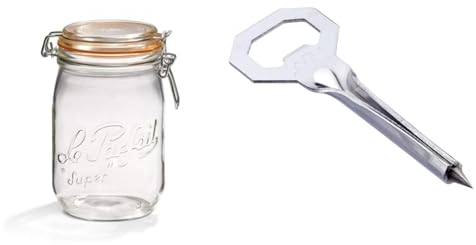 Le Parfait Bocaux Super, 6 x 1L & Tire Rondelle