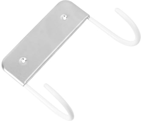 AKOOSY Soporte De Pared para Tabla De Planchar Resistente Al Calor Acero Inoxidable Gancho Doble para Colgar Tablas Tipo Baño o Lavadero Organizador Compacto Blanco