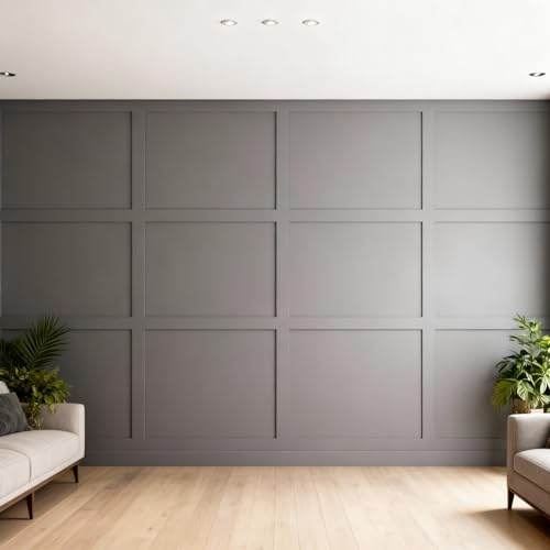 Weysat 1 Set Board and Batten Wall Panel Wainscoting Panel 145.67 X 96.06 Inch