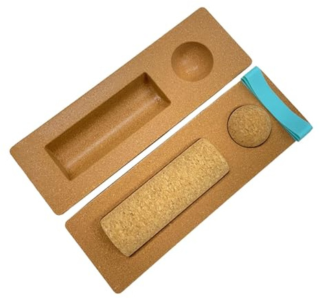 Tabla De Equilibrio De Tobillo Entrenador De Fortalecimiento De Pies De Corcho Con Bola De Masaje Y Bandas De Resistencia, Kit De Fortalecimiento De Pies Y Tobillos 4 En 1