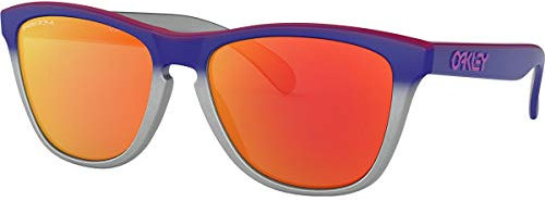 OAKLEY Herren Frogskins Sonnenbrille, Rosa/Blau/Silber/Rubin Prizm, 55 mm