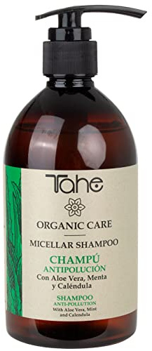 Tahe Organic Care Antipollution-Mizellen-Shampoo mit Aloe Vera, Minze und Ringelblume (500 ml)