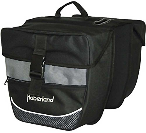 Haberland Tasche Einsteiger-Serie 25L Schwarz Silber 2x 30x32x13cm Reißverschluss Schnalle 2 Kompartimente VEHICLE_BAG