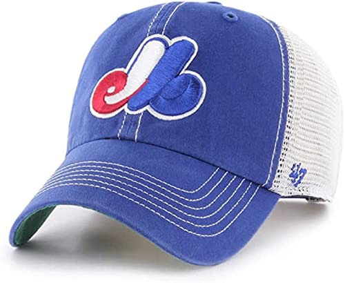 47 MLB Trawler Trucker-Mütze, verstellbar, für Erwachsene, Einheitsgröße, Montreal Expos Royal Blue/White, Einheitsgr��e