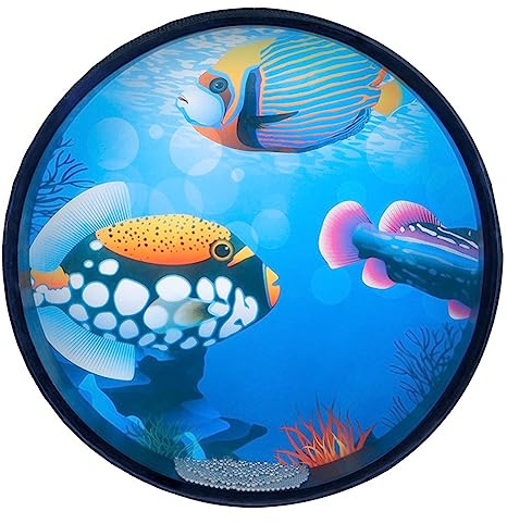 Dedjgoo Ocean Type Wave Drum Orff Percussion Instrument Big Wave Sound Drum Music Color + Blue