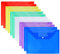 Cozlly 12 Pièces Pochette Documents en Plastique A4, 6 Couleurs Pochette Porte-Document A4 avec Bouton, Étanche Pochette Plastique A4, pour Bureau école Maison Documents Organisation
