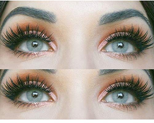 GLAMLENS Lenti a contatto colorate grigio Jasmin Grey - mensili -grigie naturali in silicone idrogel - 2 pezzi - DIA 14.0 - senza correzione 0.00 diottrie lente a contatto - con porta lenti a contatto