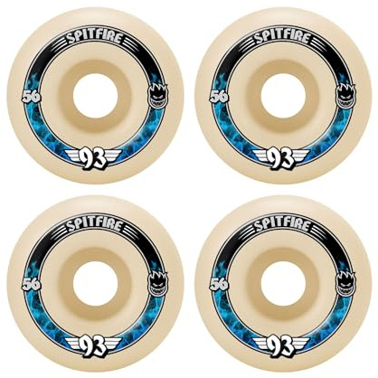 Spitfire Forumla fyra skateboardhjul 93 mjuka glidradialer vit 56 mm