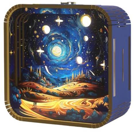 Generisch -Puzzle für Erwachsene, Puzzle-Nachtlicht,Einzigartiges -Acryl-Puzzle-Set - Heimdekor-Tischaufsätze, kreative Bastel-Modellbausätze für Thanksgiving, Weihnachten