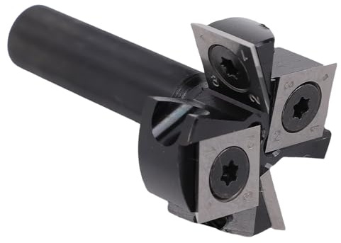 Fraise en bout de raboteuse à ailes de 4 pouces, tige ronde de 1/2 pouces, diamètre du trou de fente 1 1/2 pouces, adaptée au travail du bois et à la transformation des produits