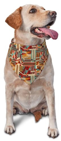 Afrikanskt halsband tryck hundhalsduk mjuk hund bandana justerbar hundhalsduk för födelsedag liten medelstor och stor hund hundkläder & tillbehör